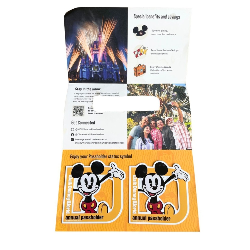 NEW Disney Annual Passholder Mickey‎ Mouse Magnets Set of 2